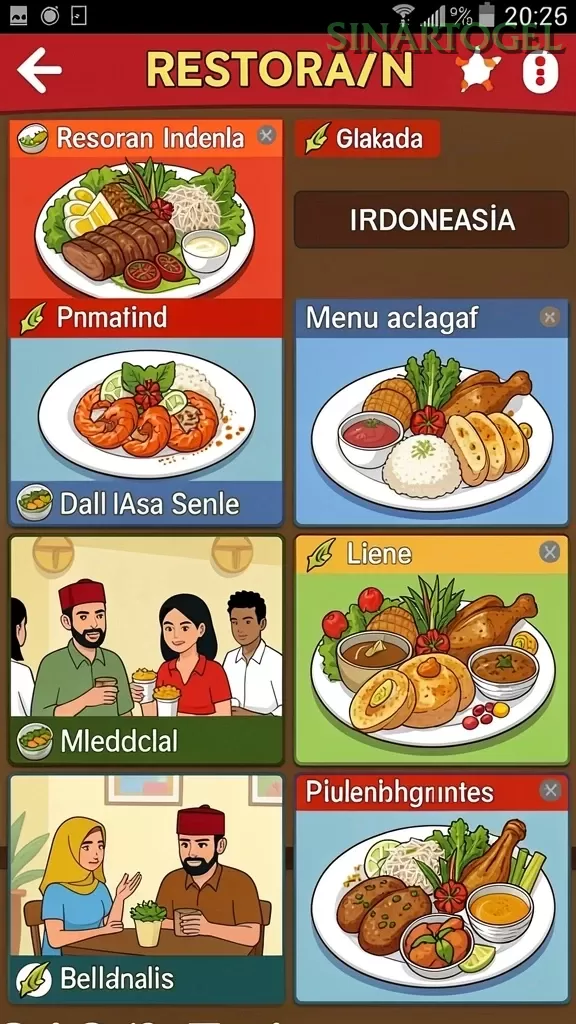 Cuplikan layar 77SINGA — aktivitas