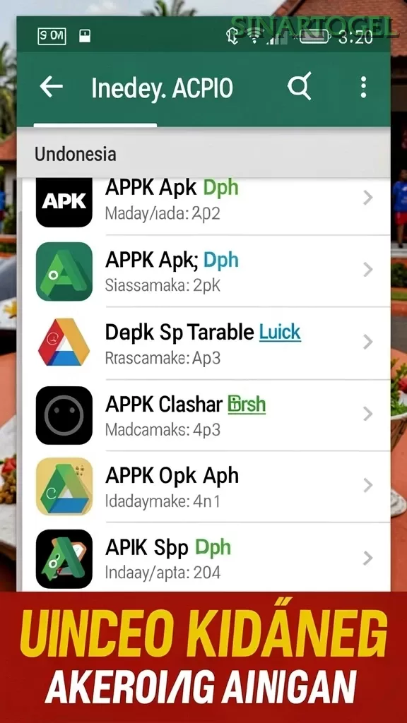 Cuplikan layar 62VIP — menu navigasi